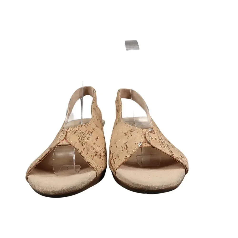 Munro Shoes Womens 5.5 Sandals Slingback Heel Open Toe Comfort Fashion Rochelle